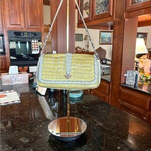Brighton Yellow and Silver Shoulder Bag